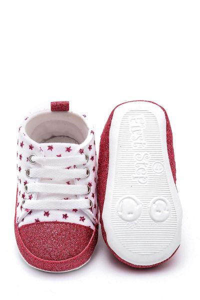 First Step Simli Yıldızlı Patik - Pembe 12-16 Ay / No.19