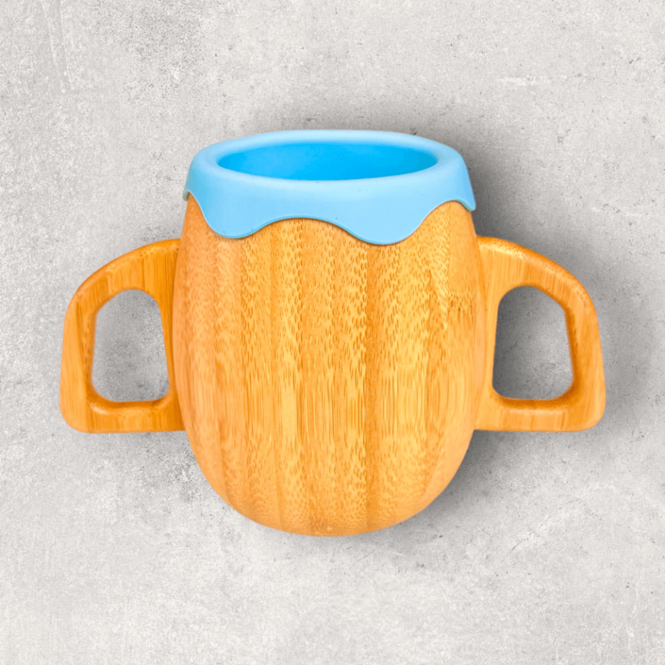 Kulplu Silikonlu Bambu Bardak