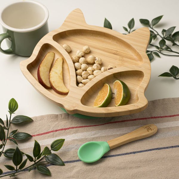 Tilki Surat Bölmeli Bambu Tabak