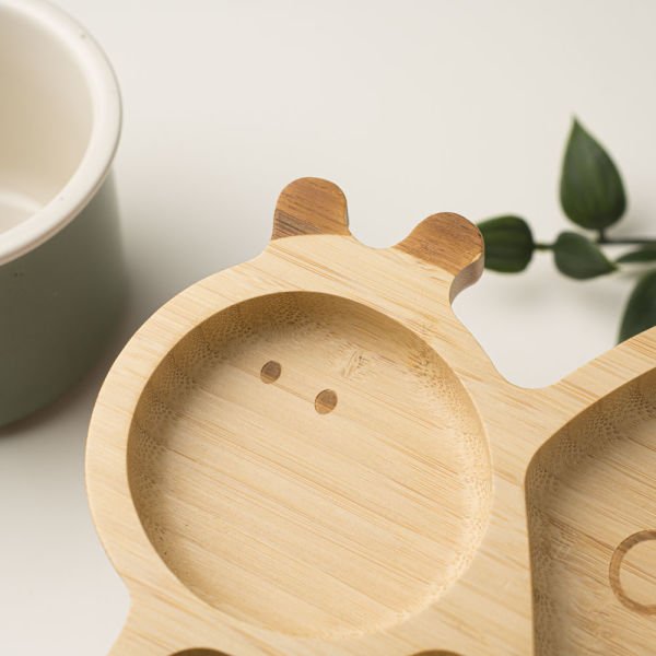 Arı Bölmeli Bambu Tabak