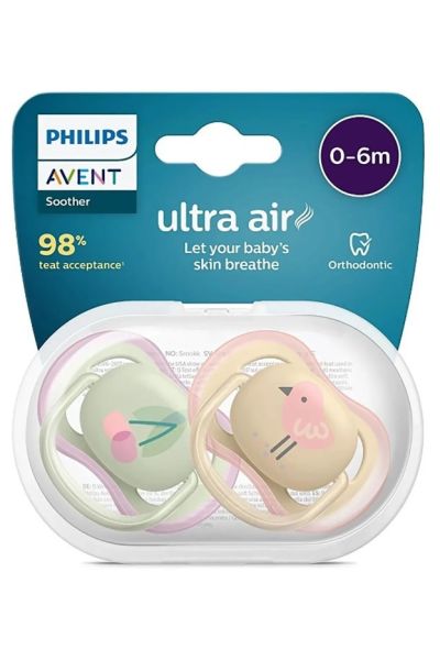Philips Avent Ultra Air Emzik 0-6 Ay 2li Kız SCF085/59