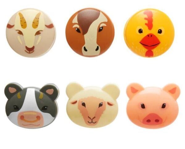 Kikkerland Farm Animal Klips Seti