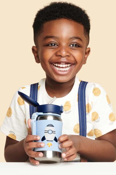 SKİP HOP Paslanmaz Çelik Pipetli Suluk Roket