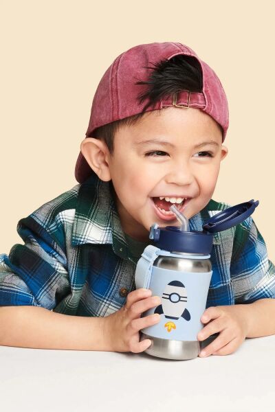 SKİP HOP Paslanmaz Çelik Pipetli Suluk Roket