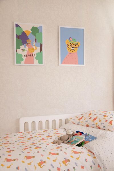 Jera Mini Bebek Çarşafı Yazar Leopar