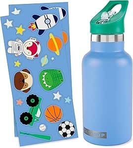 Skip Hop Spark Style Paslanmaz Çelik Suluk Mavi