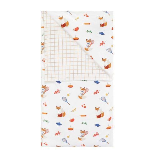 Jera Mini Çocuk Yorgan Kılıfı ve Yastık Kılıfı Fox The Gourmet & Plaid
