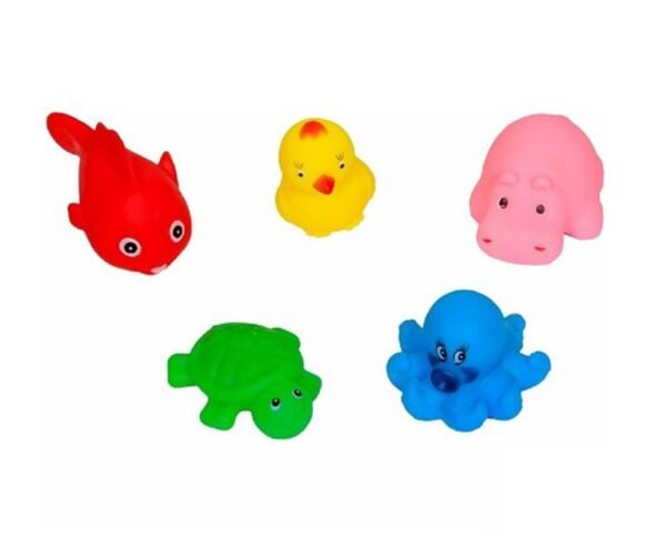 Sozzy Toys Neşeli Banyo Oyuncakları Sevimli Hayvanlar 5'li
