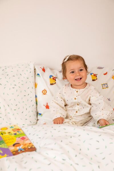 Jera Mini Çocuklar İçin Lastikli Çarşaf Moss