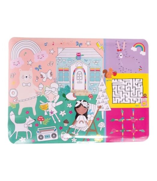 FLOSS&ROCK Boyanabilir Oyun ve Aktivite Matı / Rainbow Fairy Çok Renkli