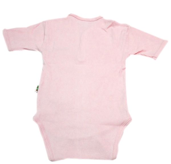 Sema Baby Yarım Kol Kaşkorse Badi (Body) - Pembe  0-6 Ay
