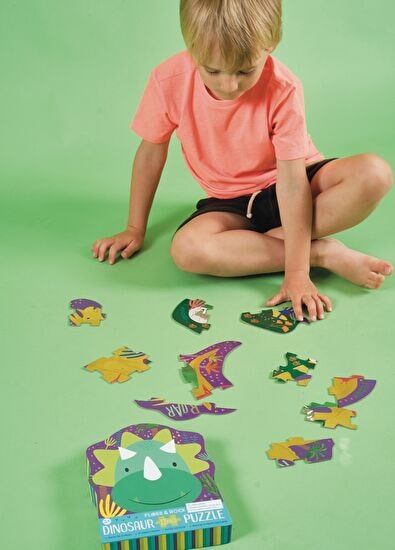 FLOSS&ROCK 12 Parça Şekilli Yap-Boz/Dinazor