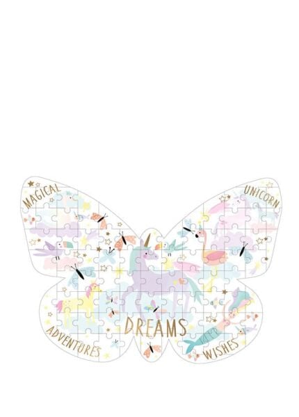 FLOSS&ROCK 80 Parça ‘’Kelebek’’ Şekilli Yapboz