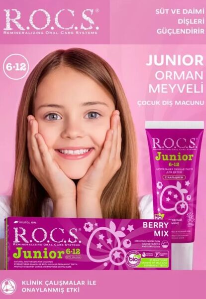 Rocs Junior Orman Meyveli 6-12 Yaş Florürsüz Diş Macunu 74 ml