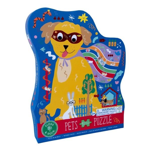 FLOSS & ROCK 40 Parça “Kahraman Köpek” Şekilli Yap-Boz / Pets