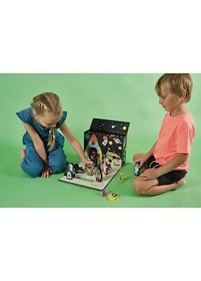 FLOSS&ROCK Ahşap Figürlü Oyun Kutuları/Space