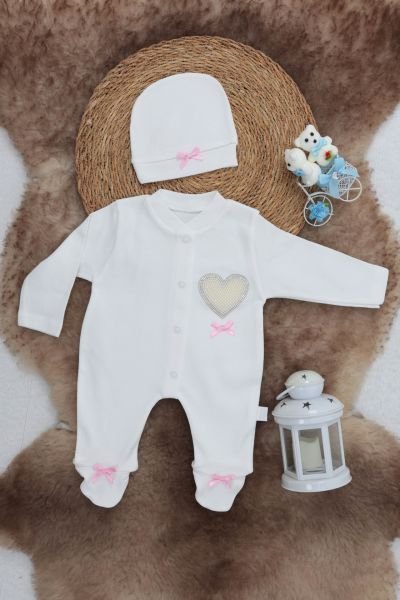 Sema Baby Pamuklu Bebek Tulum Seti 3-6 Ay - Love