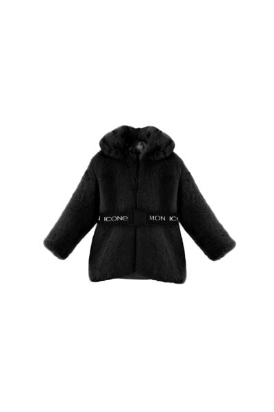 Mon İcone Mon Fur Black Kürk
