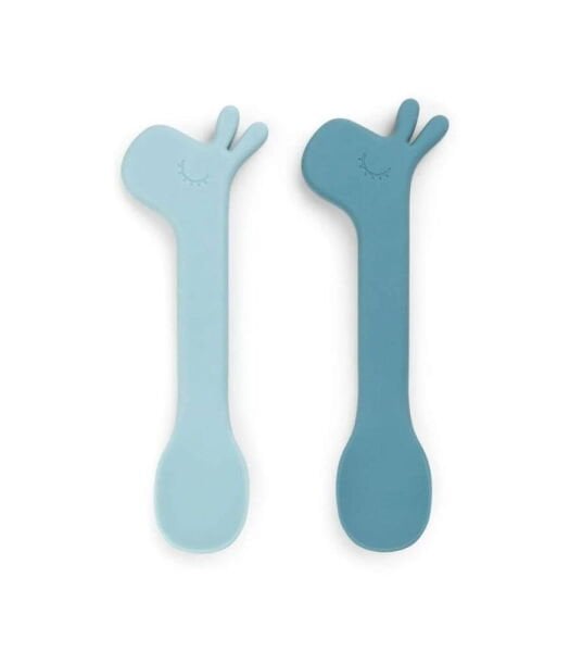 Done by Deer Silikon Kaşık Seti (2 Adet) // Lalee - Mavi