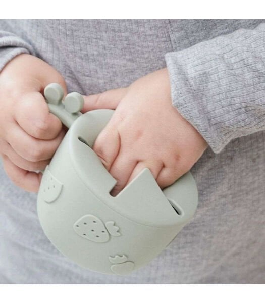 Done by Deer Dökülmeyen Silikon Atıştırma Kabı // Raffi - Mavi