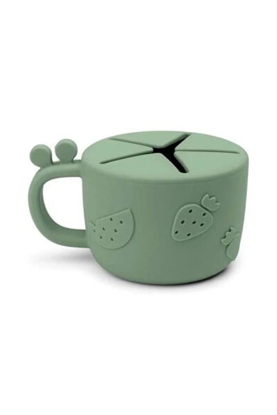 Done by Deer Dökülmeyen Silikon Atıştırma Kabı // Raffi - Yeşil