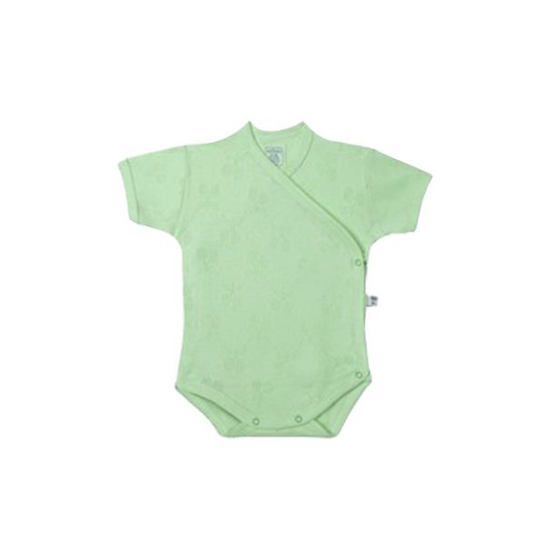 Sema Baby Sevi Jakarlı Önden Açık Yarım Kollu Body - Yeşil 1 Ay