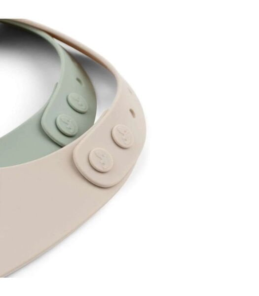 Done by Deer Silikon Mama Önlüğü Set (2 Adet) // Lalee - Bej & Yeşil