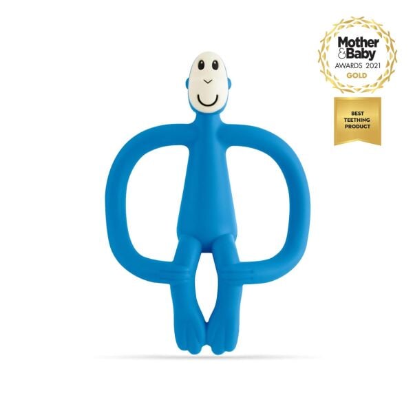 Matchstick Monkey Silikon Diş Kaşıyıcı Mavi