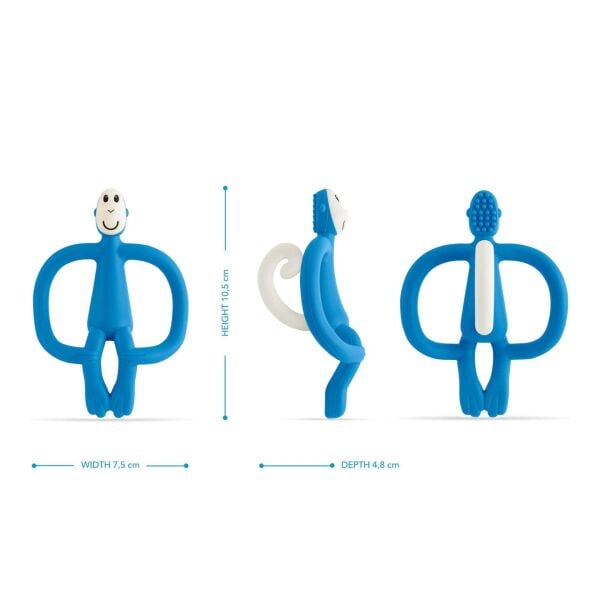 Matchstick Monkey Silikon Diş Kaşıyıcı Mavi
