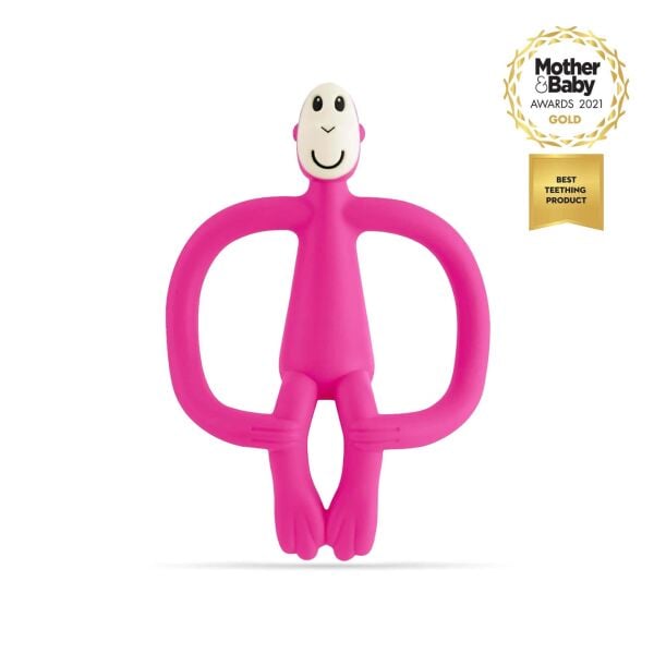 Matchstick Monkey Silikon Diş Kaşıyıcı Fuşya