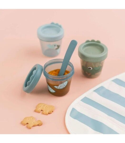 Done by Deer Atıştırma Kabı Set (3 Adet) // Croco - Yeşil