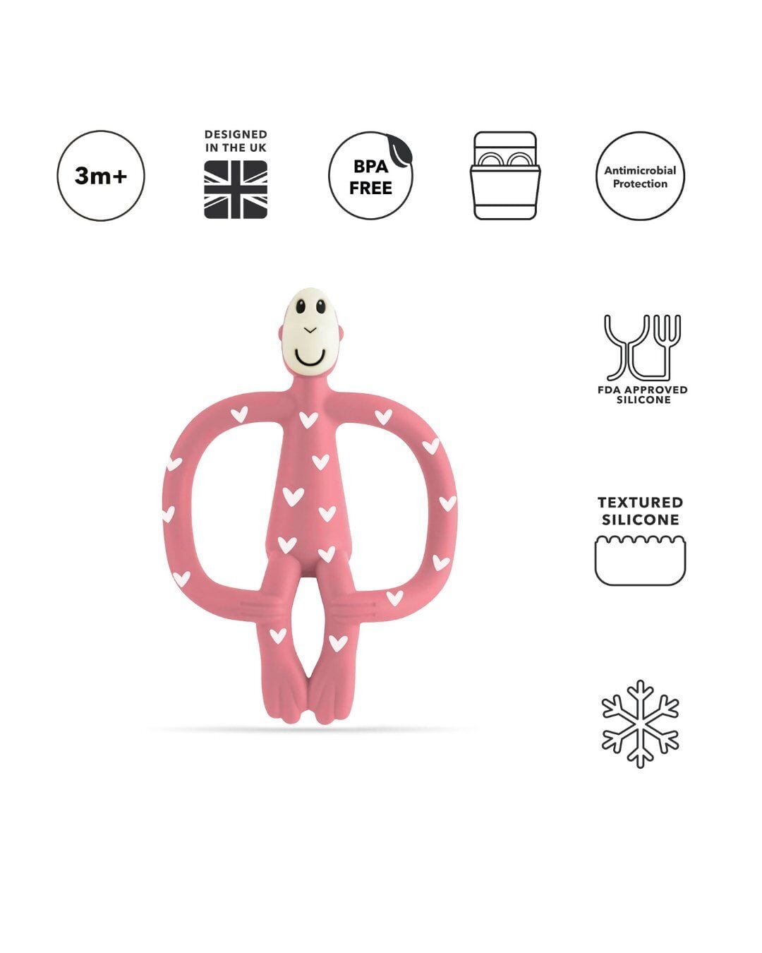 Matchstick Monkey Silikon Diş Kaşıyıcı Heart