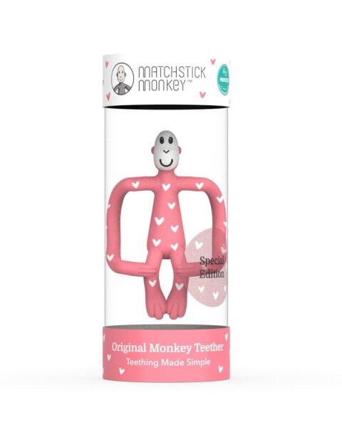 Matchstick Monkey Silikon Diş Kaşıyıcı Heart