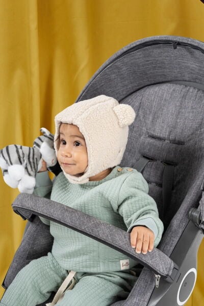 Miela Kids Ayı Kulaklı Peluş Bere Bej