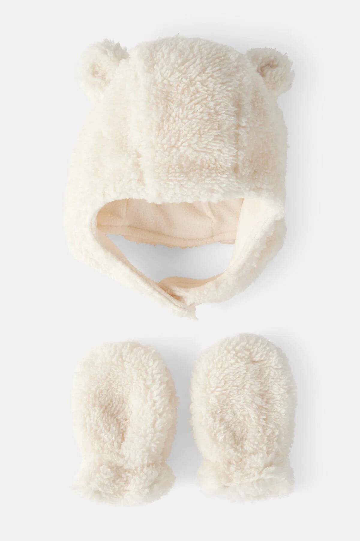 CARTER'S Bebek Beyaz Bere Eldiven Krem