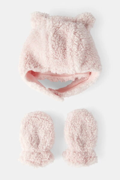 CARTER'S Kız Bebek Pembe Bere Eldiven