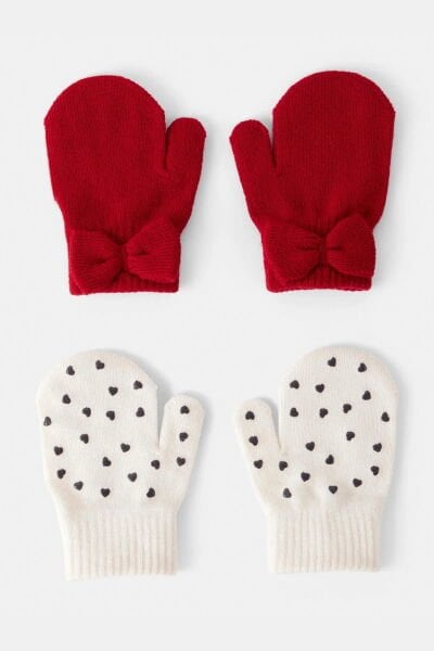 CARTER'S Kız Çocuk Desenli 2li Eldiven