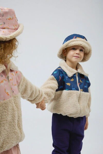 Miela Kids Dinoland Teddy Ceket - Lacivert