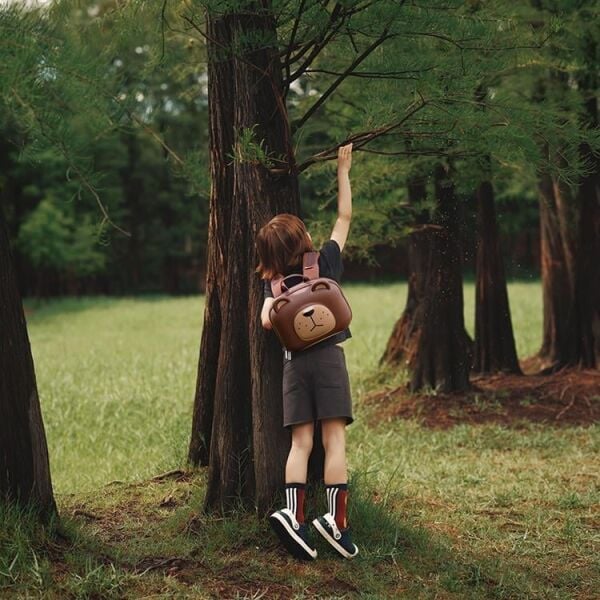 ZOYZOII Forest Serisi Cute Big Brown Sırt Çantası / Bear