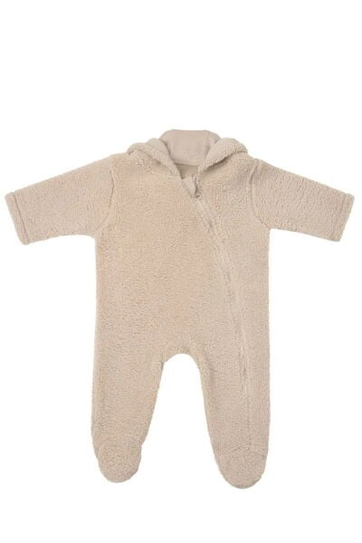 Miela Kids Ayı Kulaklı Kapüşonlu Peluş Tulum