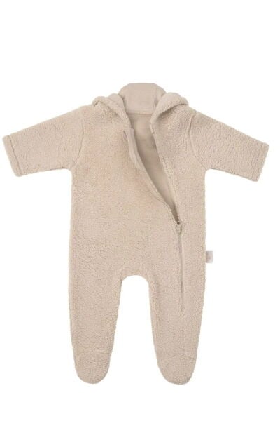 Miela Kids Ayı Kulaklı Kapüşonlu Peluş Tulum