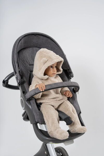 Miela Kids Ayı Kulaklı Kapüşonlu Peluş Tulum