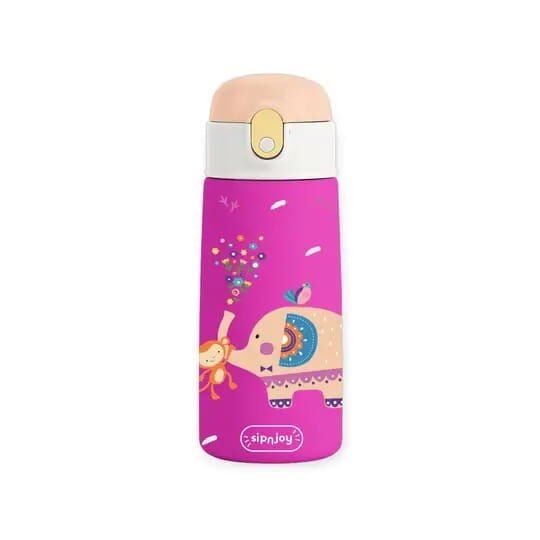 SipnJoy SipSquad Çocuk Su Termosu | 480 ml Jolly Elephant