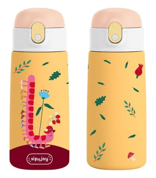 SipnJoy  SipSquad Çocuk Su Termosu (480 ml) // Twisty Joy