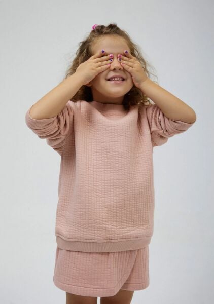 Miela Kids Kapitone Sweatshirt Somon