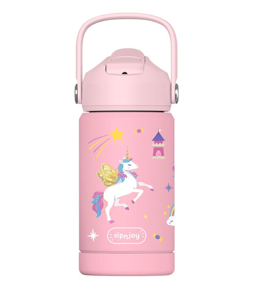 SipnJoy  FlipSip Çocuk Su Termosu (360 ml) // Golden Horn