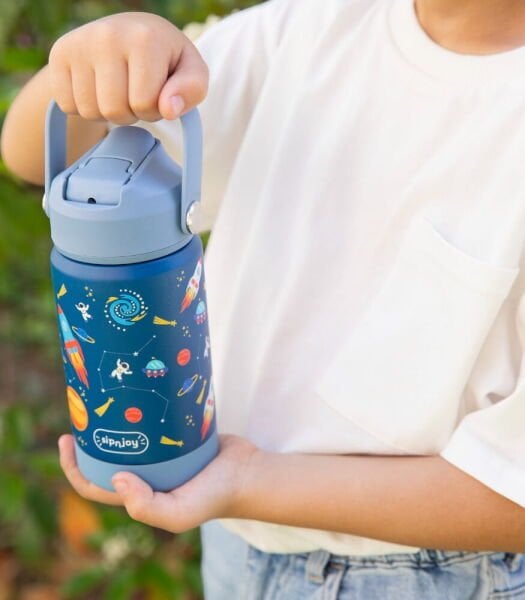 SipnJoy FlipSip Çocuk Su Termosu (360 ml) // Star Explorer