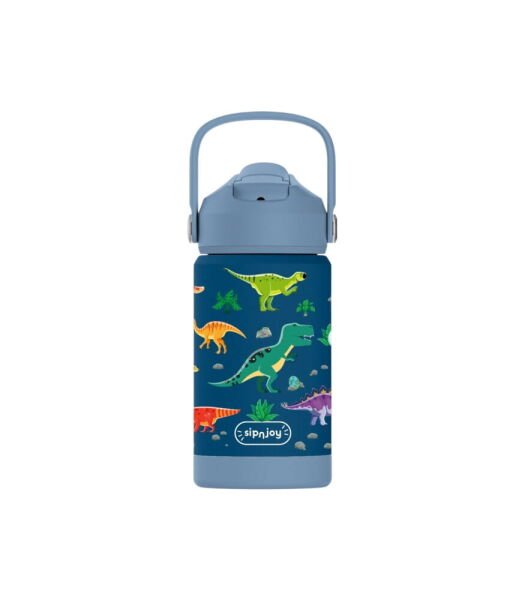 SipnJoy FlipSip Çocuk Su Termosu (360 ml) // Dino Roar