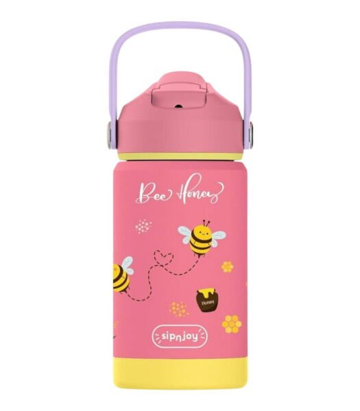 SipnJou FlipSip Çocuk Su Termosu (360 ml) // Bee Honey