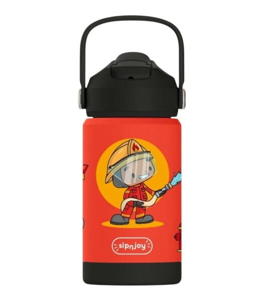 SipnJoy FlipSip Çocuk Su Termosu (360 ml) // Firefighter Buddy